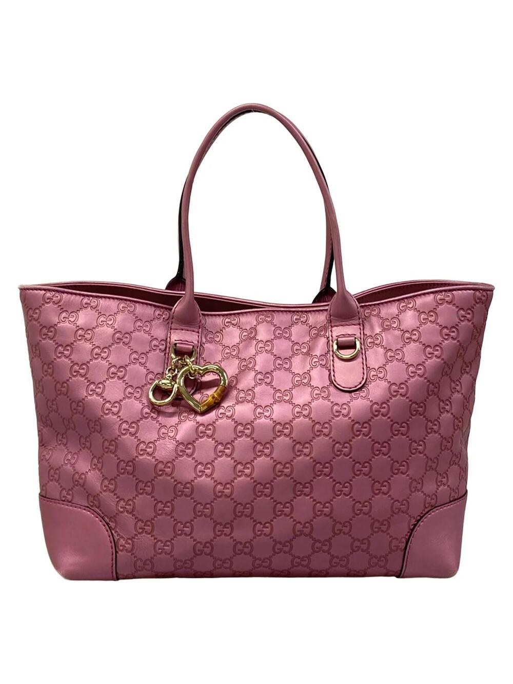 Gucci Guccissima/Heart Bit Pink Leather #298369G63B